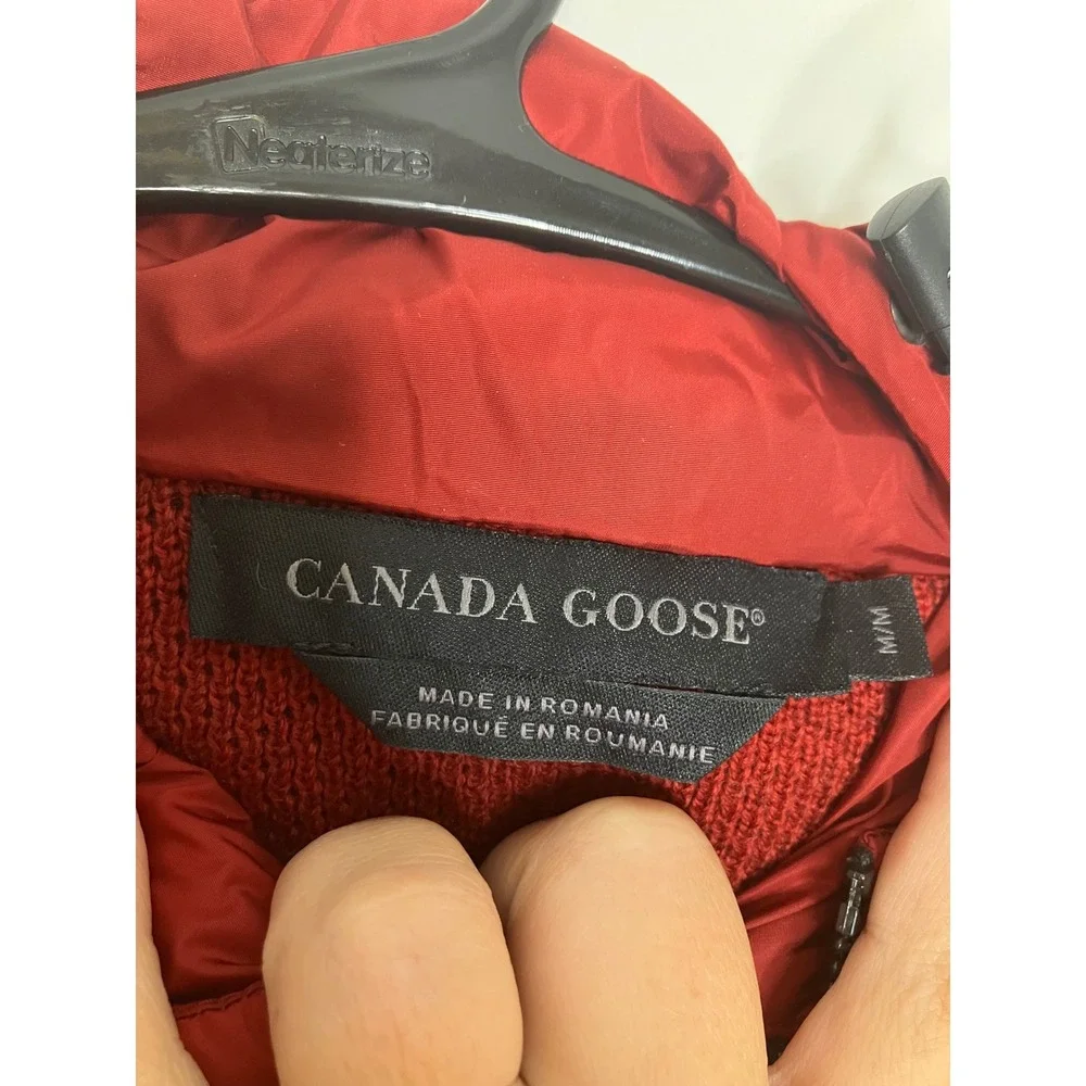 Canada Goose HyBridge Knit Hoody Mens Medium Red Hybrid Down merino wool Jacket